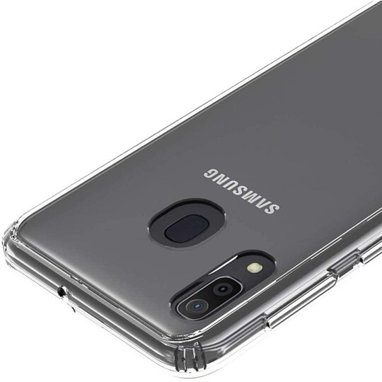 Läpinäkyvä matkapuhelinkuori Samsung M30 / A40S -puhelimelle