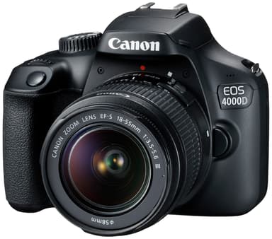 Canon EOS 4000D DSLR kamera + 18-55 DC III objektiivi
