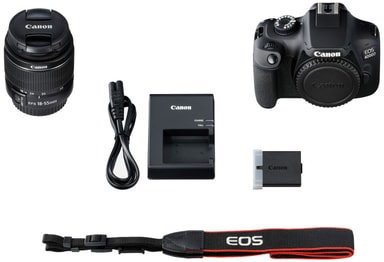 Canon EOS 4000D DSLR kamera + 18-55 DC III objektiivi