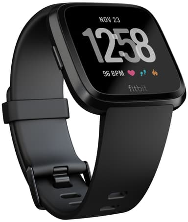 Fitbit Versa älykello (musta/musta alumiini)