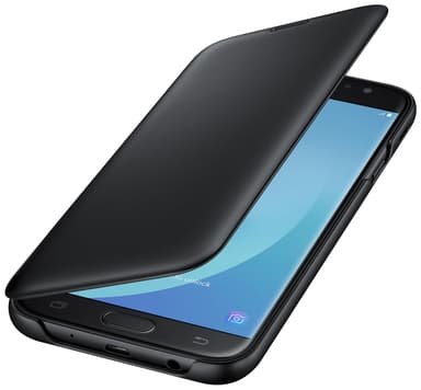 Samsung Galaxy J7 (2017) lompakkokotelo (musta)