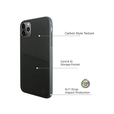 iPhone 11 Pro Max  Puhelinkotelo kortitaskulla - Black