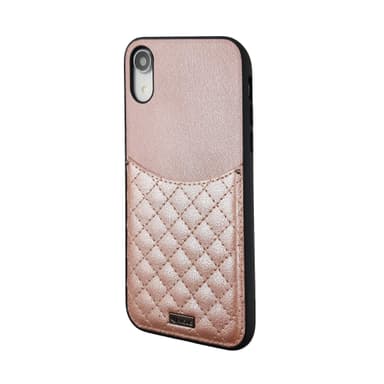 Vaaleanpunainen iPhone XR kuori Korttikotelolla