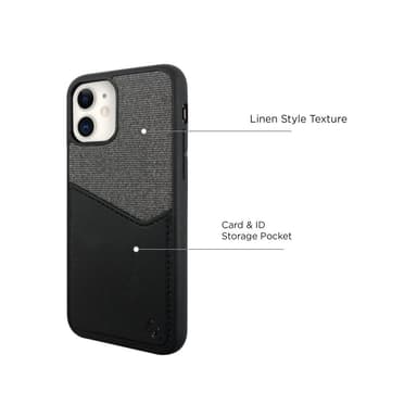 iPhone 11 Puhelinkotelo kortitaskulla - Black