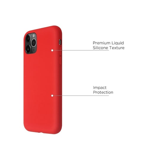 iPhone 11 Pro Nestemäinen silikoni Kotelo- Red