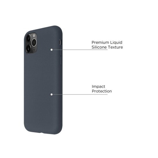 iPhone 11 Pro Max Nestemäinen silikoni Kotelo- Blue