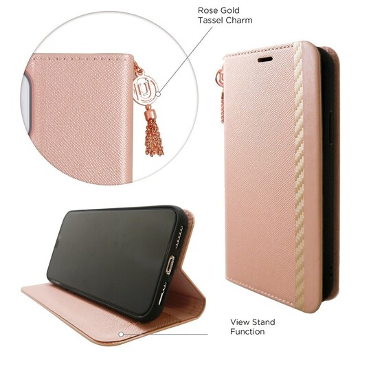 iPhone 11 Tyylikäs Folio-kotelo - Pink