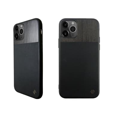 Ympäristöystävällinen Aitoa nahkaa/Wooden iPhone 11 Pro Kotelo - Black