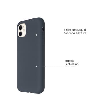 iPhone 11 Nestemäinen silikoni Kotelo- Blue