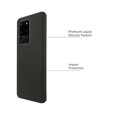Samsung Galaxy S20 Ultra Nestemäinen silikoni Kotelo- Black