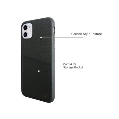 iPhone 11 Puhelinkotelo kortitaskulla - Black