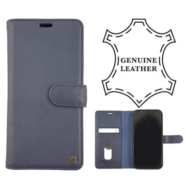 Musta Aito Nahka Folio iPhone Xs/X kuori