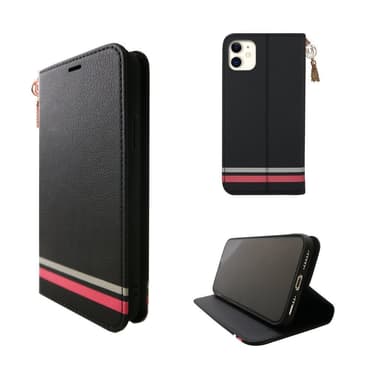 iPhone 11 Tyylikäs Folio-kotelo - Black
