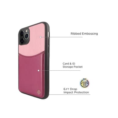 iPhone 11 Pro Puhelinkotelo kortitaskulla - Pink