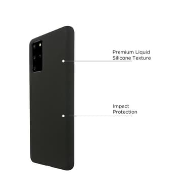 Samsung Galaxy S20+ Nestemäinen silikoni Kotelo- Black