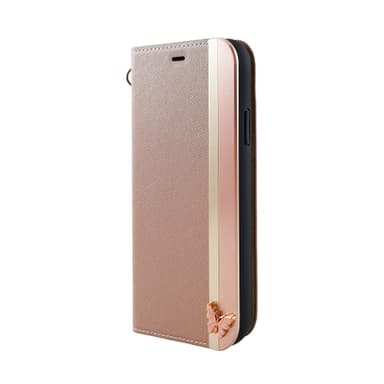Tyylikäs Folio Vaaleanpunainen iPhone XR kuori