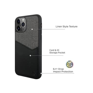 iPhone 11 Pro Puhelinkotelo kortitaskulla - Black