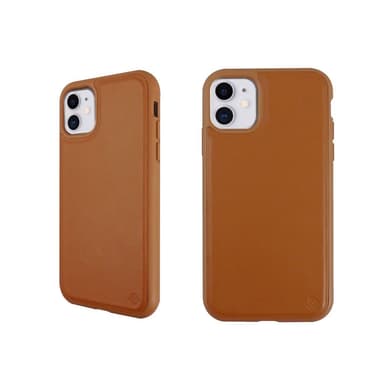Ympäristöystävällinen Aitoa nahkaa iPhone 11 Kotelo - Brown