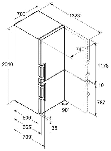 Liebherr Comfort BluPerformance jääkaappipakastin CNef 5745-21 001
