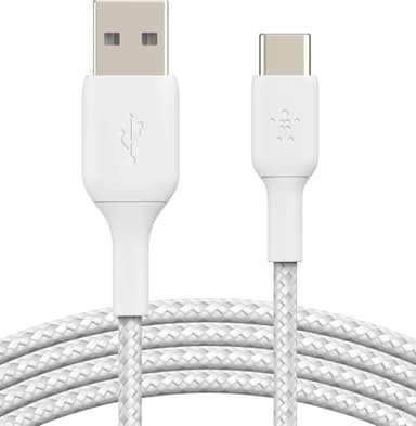 Belkin BOOST CHARGE USB-C - USB-A kaapeli 2m (valkoinen)