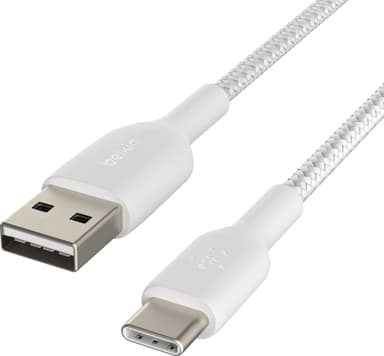 Belkin BOOST CHARGE USB-C - USB-A kaapeli 2m (valkoinen)