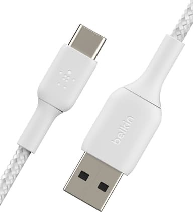 Belkin BOOST CHARGE USB-C - USB-A kaapeli 2m (valkoinen)