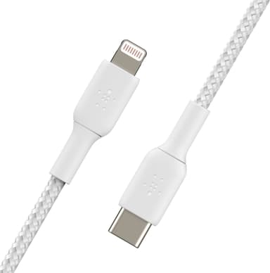 Belkin BOOST↑CHARGE USB-C - Lightning kaapeli 2m (valkoinen)