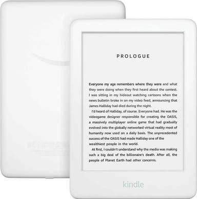 Amazon Kindle 6" (2019) e-kirjan lukulaite (valkoinen)