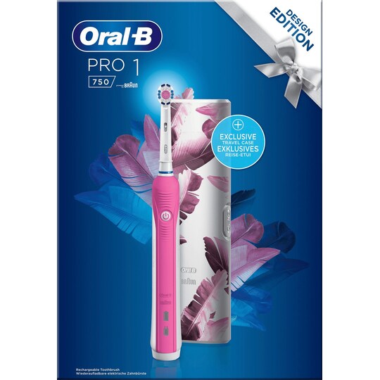 Oral-B Pro 1 750 sähköhammasharja lahjapakkaus 312499 (pinkki)