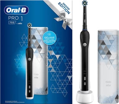 Oral-B Pro 1 750 sähköhammasharja lahjapakkaus 319399 (musta)