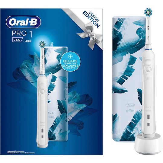 Oral-B Pro 1 750 sähköhammasharja lahjapakkaus 319399 (valkoinen)