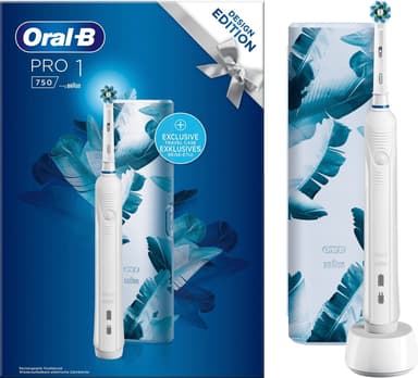 Oral-B Pro 1 750 sähköhammasharja lahjapakkaus 319399 (valkoinen)