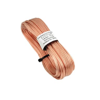Hama kaiutinkaapeli 2 x 0.75mm² (10m/läpinäkyvä)