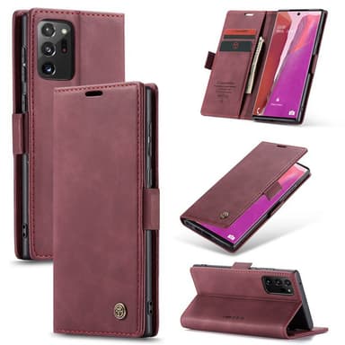 CaseMe Smart FlipCase Samsung Galaxy Note 20 Ultra  - viininpunainen