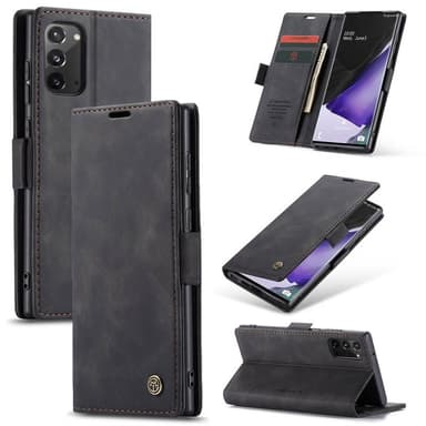 CaseMe Smart FlipCase Samsung Galaxy Note 20  - musta