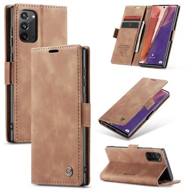 CaseMe Smart FlipCase Samsung Galaxy Note 20  - ruskea