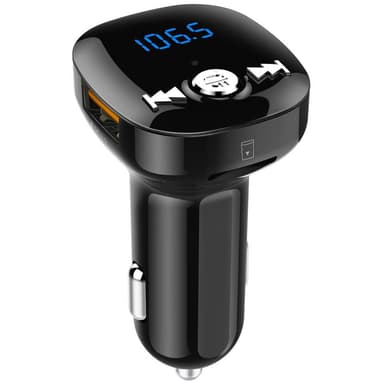 Auton FM-lähetin, bluetooth - musta