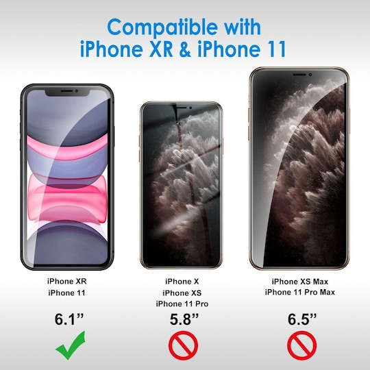Näytönsuoja iPhone 11 / XR 2-pack
