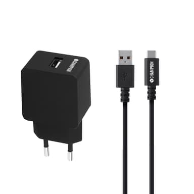 Lataus- ja synkronointisarja USB-C 2.4A musta