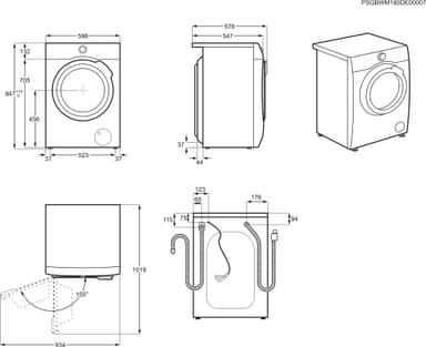 Electrolux PerfectCare 700 kuivaava pyykinpesukone EW7W5268E5