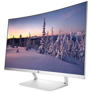 HP 27" kaareva näyttö (valkoinen/hopea)