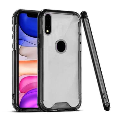 Samsung Galaxy M30 / A40S Iskunkestävä akryyli- / TPU-läpinäkyvä / musta kansi