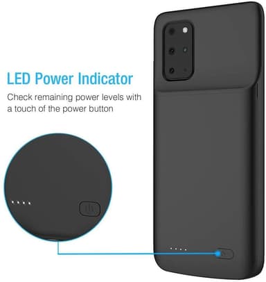 Samsung Galaxy S20 Plus -akun suojus 6000mAh Musta