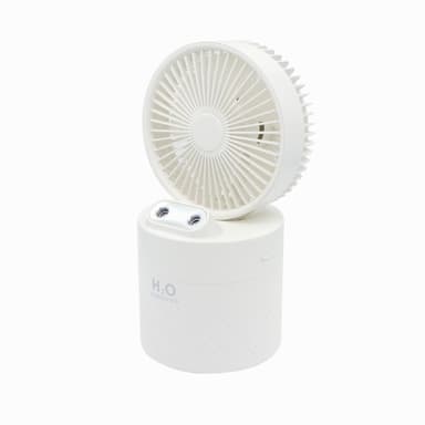 2-in-1 monitoiminen kostutin ja tuuletin - valkoinen