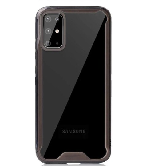 Iskunkestävä Samsung Galaxy S20 Plus - läpinäkyvä / musta