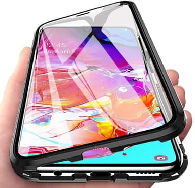 Samsung Galaxy A70 -kotelo kaksipuolinen karkaistu lasi Musta