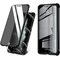 IPhone 7 -puhelimen kansi kaksipuolisesta karkaisusta lasista - musta