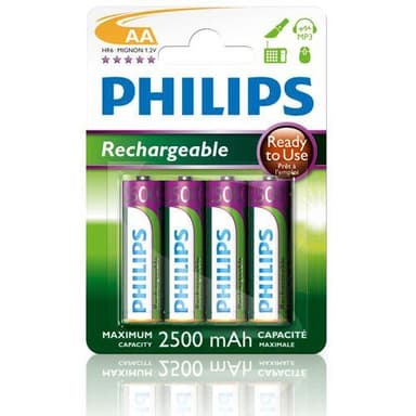 Ladattava akku AA 2500 mAh 4-pack