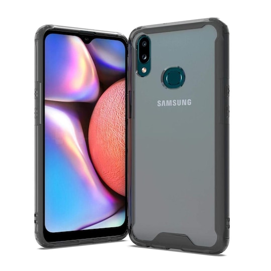 Iskunkestävä Samsung Galaxy A10S - läpinäkyvä / musta