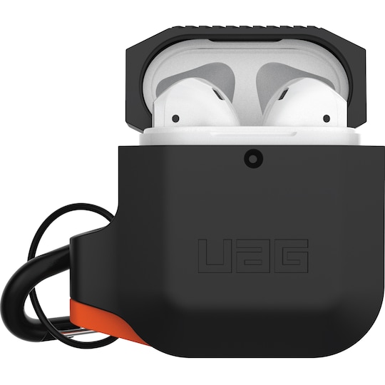 UAG Apple AirPods silikoninen suojakotelo (musta/oranssi)